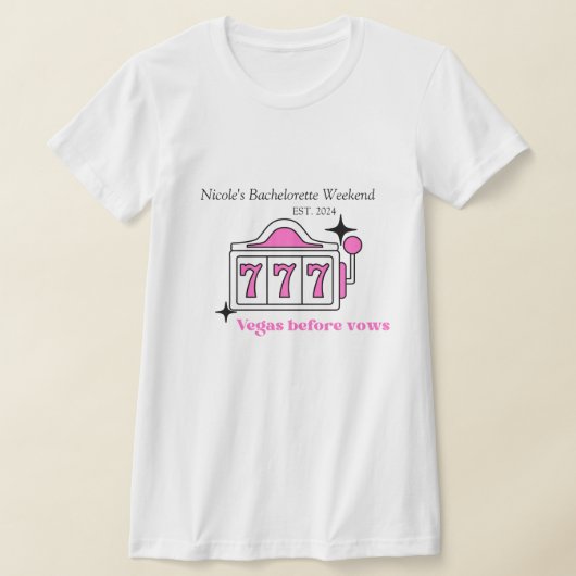 Vegas Bachelorette Party Shirt voor bruidsmeisjes (Laagn)