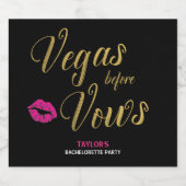 Vegas Before Vows Bruisend Wijnetiket Sparkling Wijnetiket (Enkel label)