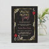 Vegas Before Vows Casino Great Gatsby Bachelorette Kaart (Staand voorkant)