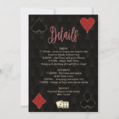 Vegas Before Vows Casino Great Gatsby Bachelorette Kaart (Achterkant)