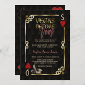 Vegas Before Vows Casino Great Gatsby Bachelorette Kaart (Voorkant / Achterkant)