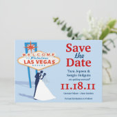 Vegas Bewaar de Datum! Save The Date (Staand voorkant)