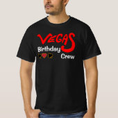 Vegas Birthday Crew  Group Matching T-shirt (Voorkant)