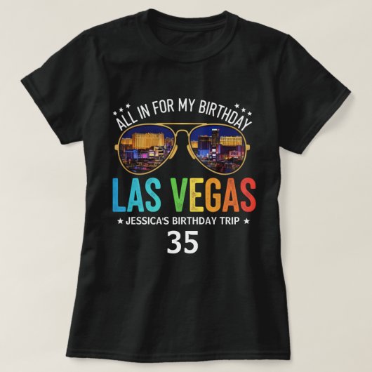  Vegas Birthday Group Trip Shirt (Design voorkant)