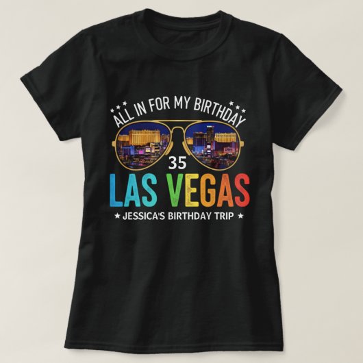  Vegas Birthday Group Trip Shirt (Design voorkant)
