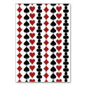 Vegas Black Poker Chip Wedding Seating Chart Kaart (Achterkant)