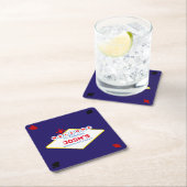 Vegas Bord Midnight Blue Persoonlijk Kartonnen Onderzetters (Insitu)