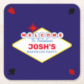 Vegas Bord Midnight Blue Persoonlijk Kartonnen Onderzetters (Voorkant)