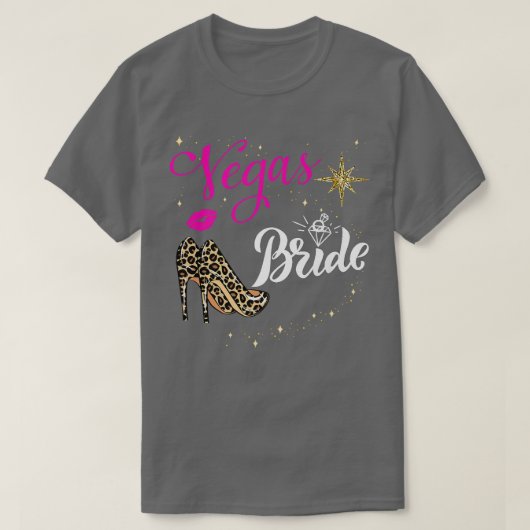 Vegas Bride Squad 2022, getrouwd in Vegas Bachelor T-shirt (Design voorkant)