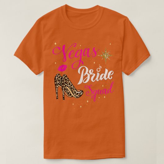 Vegas Bride Squad 2022, getrouwd in Vegas Bachelor T-shirt (Design voorkant)
