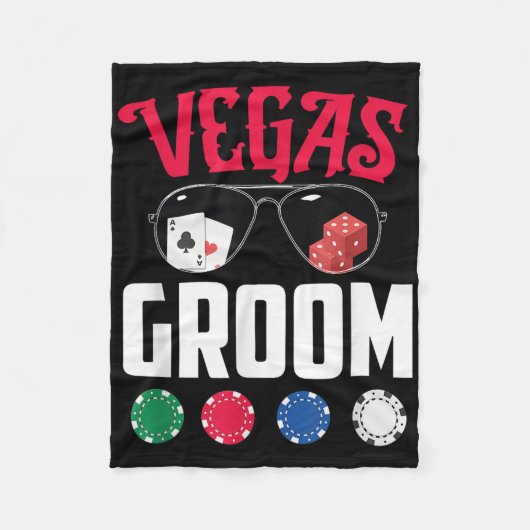 Vegas Bruidegom Bruid Verloving Vegas Meidenavond  Fleece Deken (Voorkant)