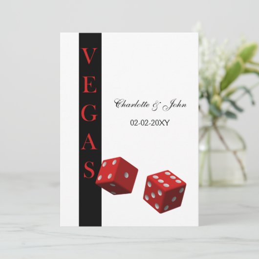 Vegas bruiloft, behalve de date aankondiging (Staand voorkant)