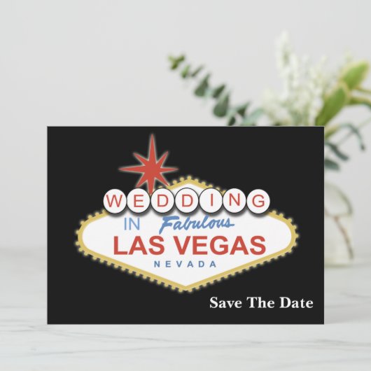 Vegas bruiloft, behalve de date aankondiging (Staand voorkant)