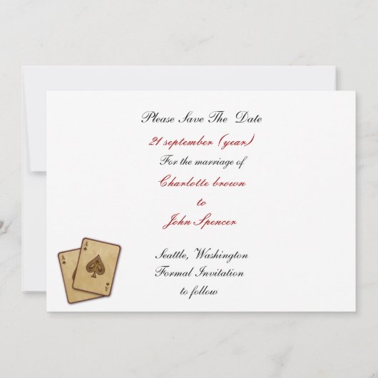 Vegas bruiloft, behalve de date aankondiging (Achterkant)