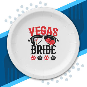 Vegas Bruiloft - Bruid - Vegas Meidenavakantie Papieren Bordje