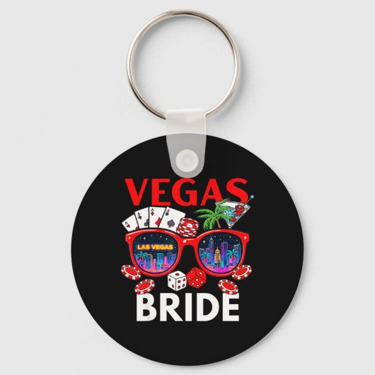 Vegas Bruiloft Bruids-Squad 2026 Bachelor Party Sleutelhanger (Voorkant)