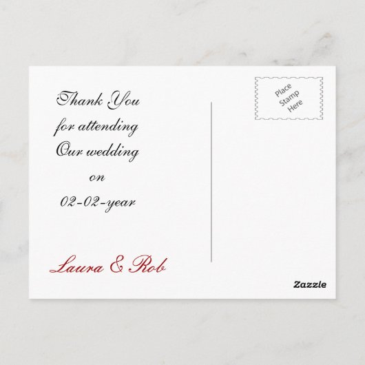 Vegas bruiloft dank u Kaarten (Achterkant)