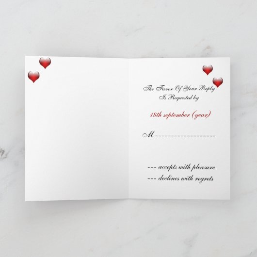 Vegas bruiloft-kaarten (Binnen)