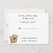 Vegas bruiloft-kaarten RSVP kaartje (Achterkant)