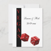 Vegas bruiloft-kaarten RSVP kaartje (Voorkant)