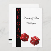 Vegas bruiloft-kaarten RSVP kaartje (Voorkant / Achterkant)