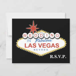 Vegas bruiloft-kaarten RSVP kaartje