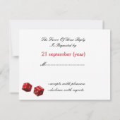 Vegas bruiloft-kaarten RSVP kaartje (Achterkant)