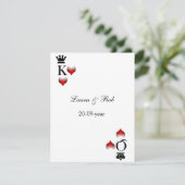 Vegas bruiloft-kaarten RSVP kaartje (Staand voorkant)