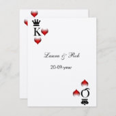 Vegas bruiloft-kaarten RSVP kaartje (Voorkant / Achterkant)