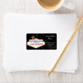 vegas bruiloft, retouradreslabel etiket (Insitu)