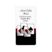 vegas bruiloft, retouradreslabel etiket (Voorkant)