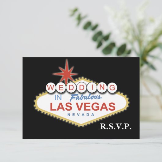 Vegas bruiloft rsvp (Staand voorkant)