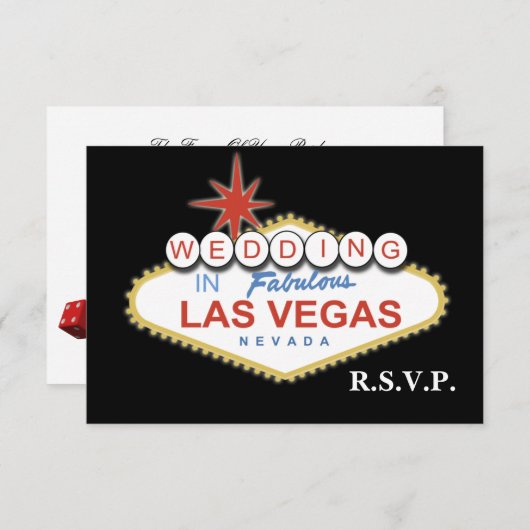 Vegas bruiloft rsvp (Voorkant / Achterkant)