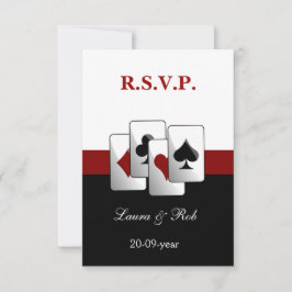 Vegas bruiloft rsvp kaarten standaard 3.5 x 5