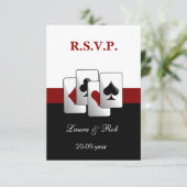 Vegas bruiloft rsvp kaarten standaard 3.5 x 5 (Staand voorkant)