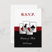 Vegas bruiloft rsvp kaarten standaard 3.5 x 5 (Voorkant / Achterkant)