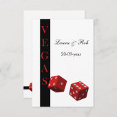 Vegas bruiloft rsvp kaarten standaard 3.5 x 5 (Voorkant / Achterkant)