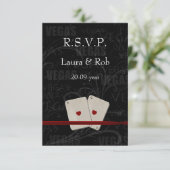 Vegas bruiloft rsvp kaarten standaard 3.5 x 5 (Staand voorkant)