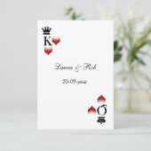 Vegas bruiloft rsvp kaartje (Staand voorkant)