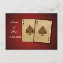 Vegas bruiloft rsvp standaard 3,5 x 5