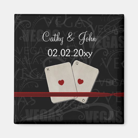 Vegas bruiloft Save the date magnet (Voorkant)