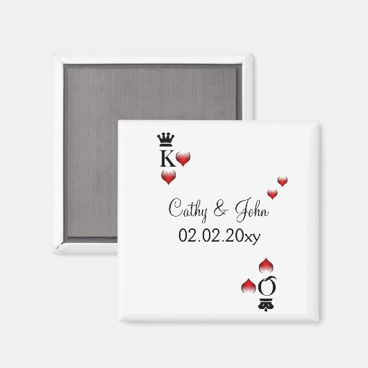 Vegas bruiloft Save the date magnet (Voorkant / Achterkant)