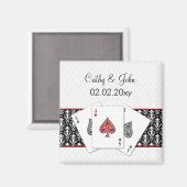 Vegas bruiloft Save the date magnet (Voorkant / Achterkant)