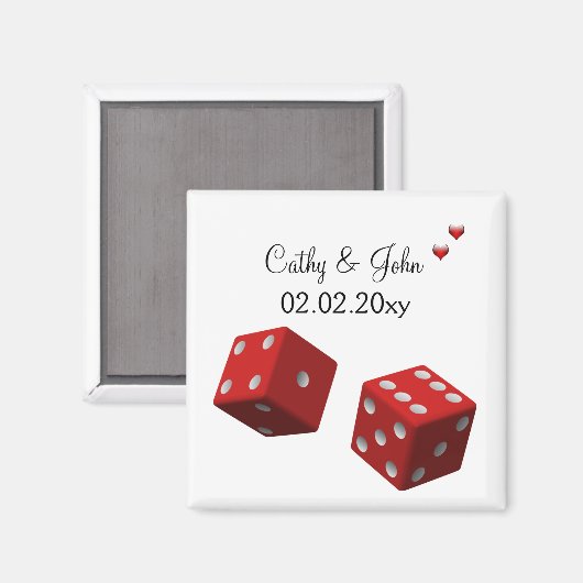 Vegas bruiloft Save the date magnet (Voorkant / Achterkant)