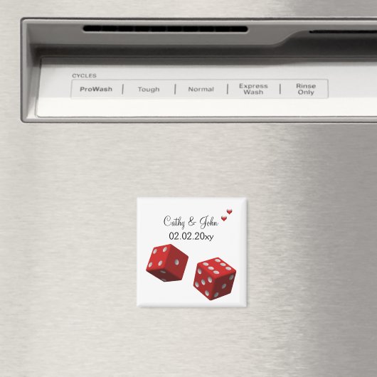 Vegas bruiloft Save the date magnet (Insitu (Vaatwasser))