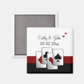 Vegas bruiloft Save the date magnet (Voorkant / Achterkant)