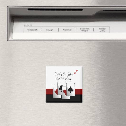 Vegas bruiloft Save the date magnet (Insitu (Vaatwasser))