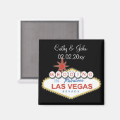 Vegas bruiloft Save the date magnet (Voorkant / Achterkant)