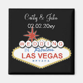 Vegas bruiloft Save the date magnet (Voorkant)