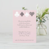 Vegas bruiloft viering roze zilveren faux glitter kaart (Staand voorkant)